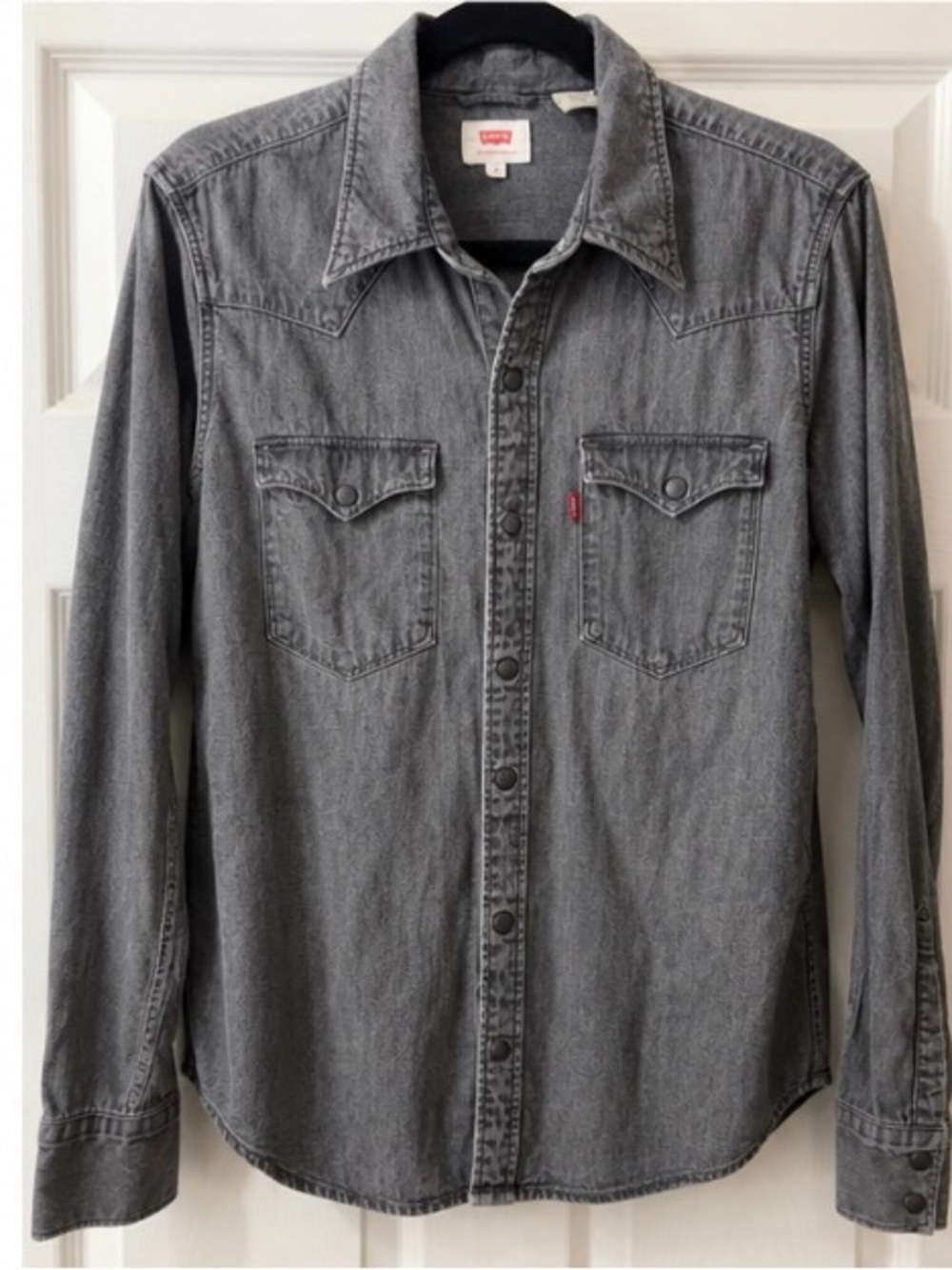 Levi’s Grey Western Snap Button Shirt Women’s Small